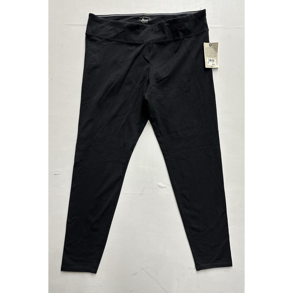 GH BASS & CO women size XXL black cotton comfortable leggings New
